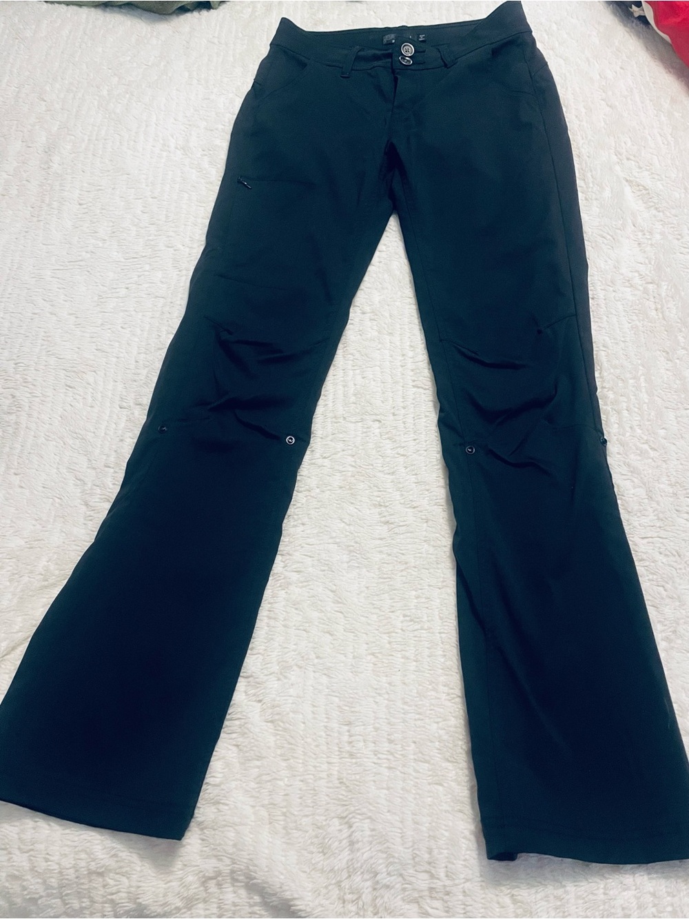 Prana Black Double-Button Waist Pants